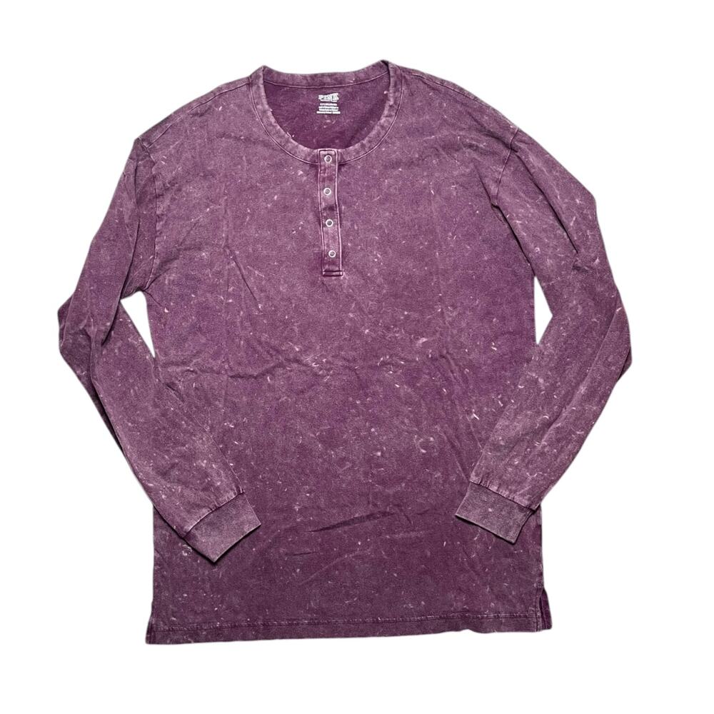 Victoria's Secret PINK Cotton Long Sleeve Campus Henley T-Shirt Size Small